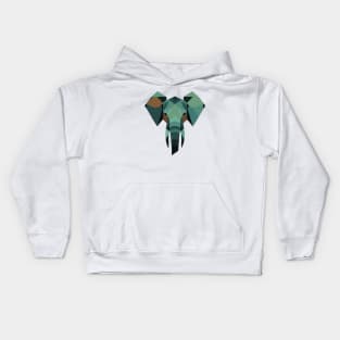 Geometric design of an elephant face Kids Hoodie